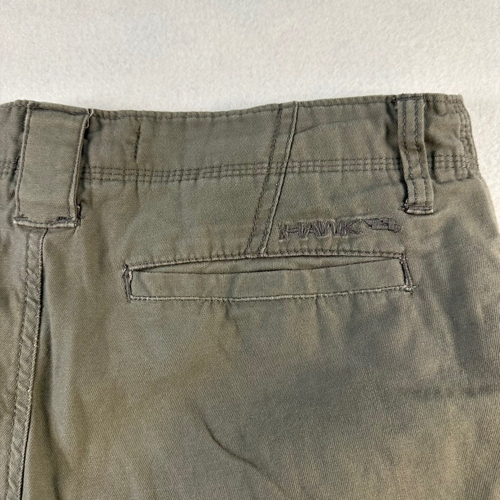 Tony Hawk Mens Cargo Shorts Size 33 Olive Green Cotton Skate Utility Casual - Picture 6 of 6